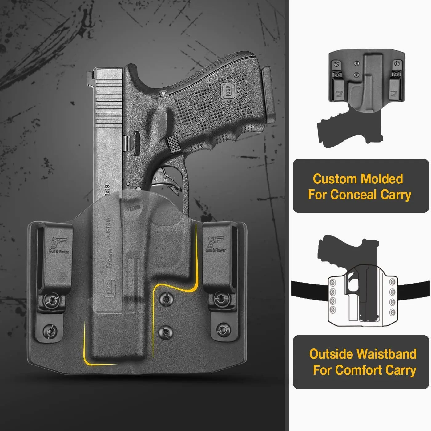 Gunflower OWB Kydex Holster – Right-Handed Fit (Select Model)