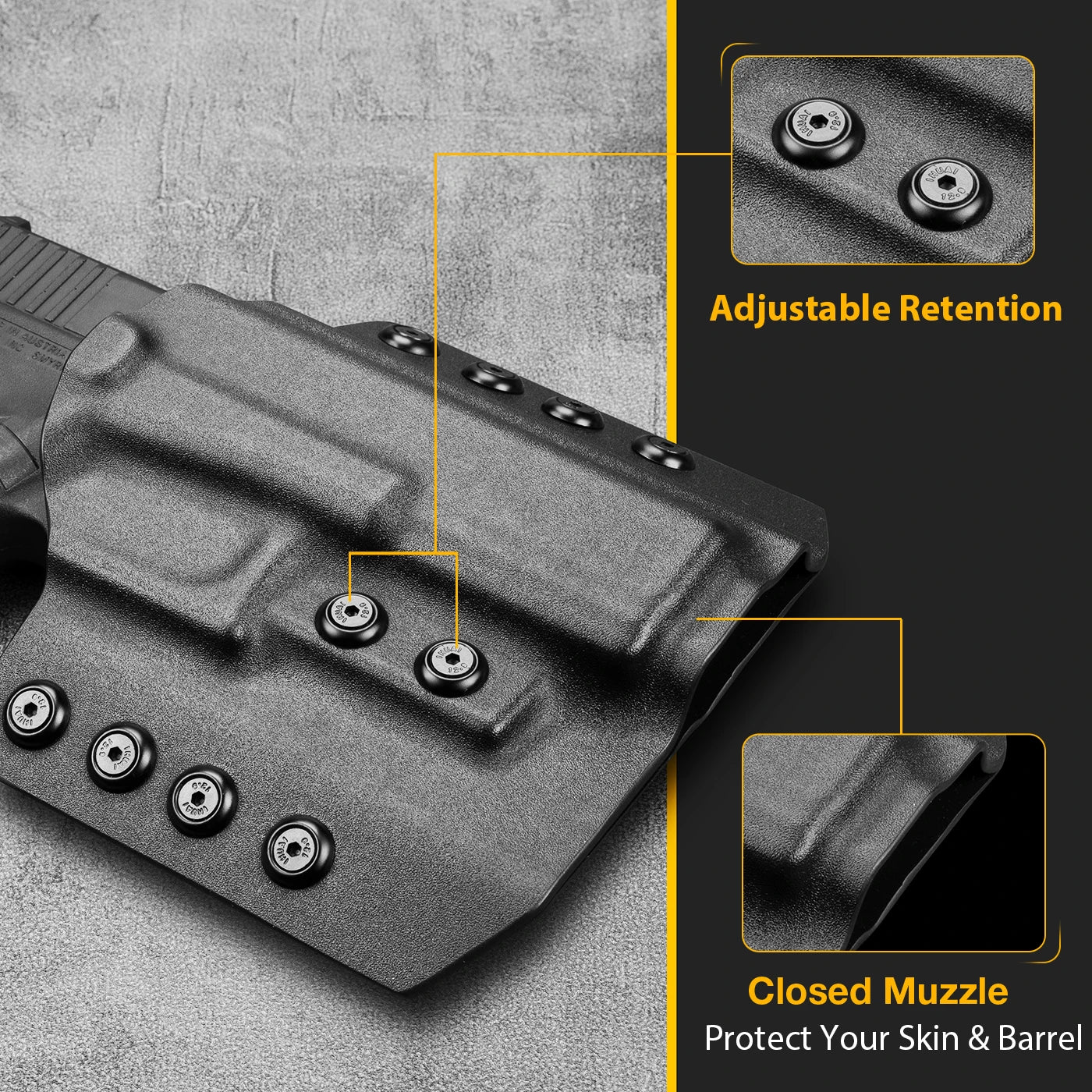 Gunflower OWB Kydex Holster – Right-Handed Fit (Select Model)