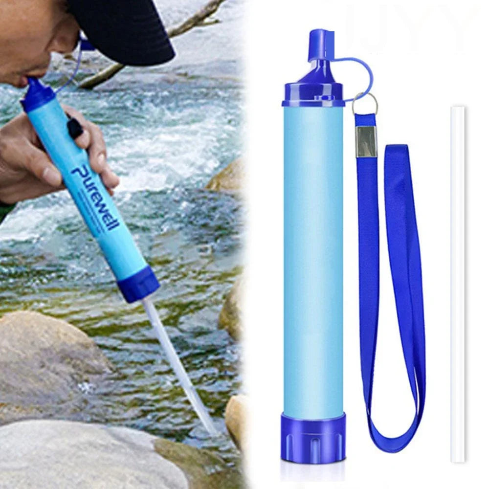 Portable Water Filter Straw — Survival/Camping Purifier