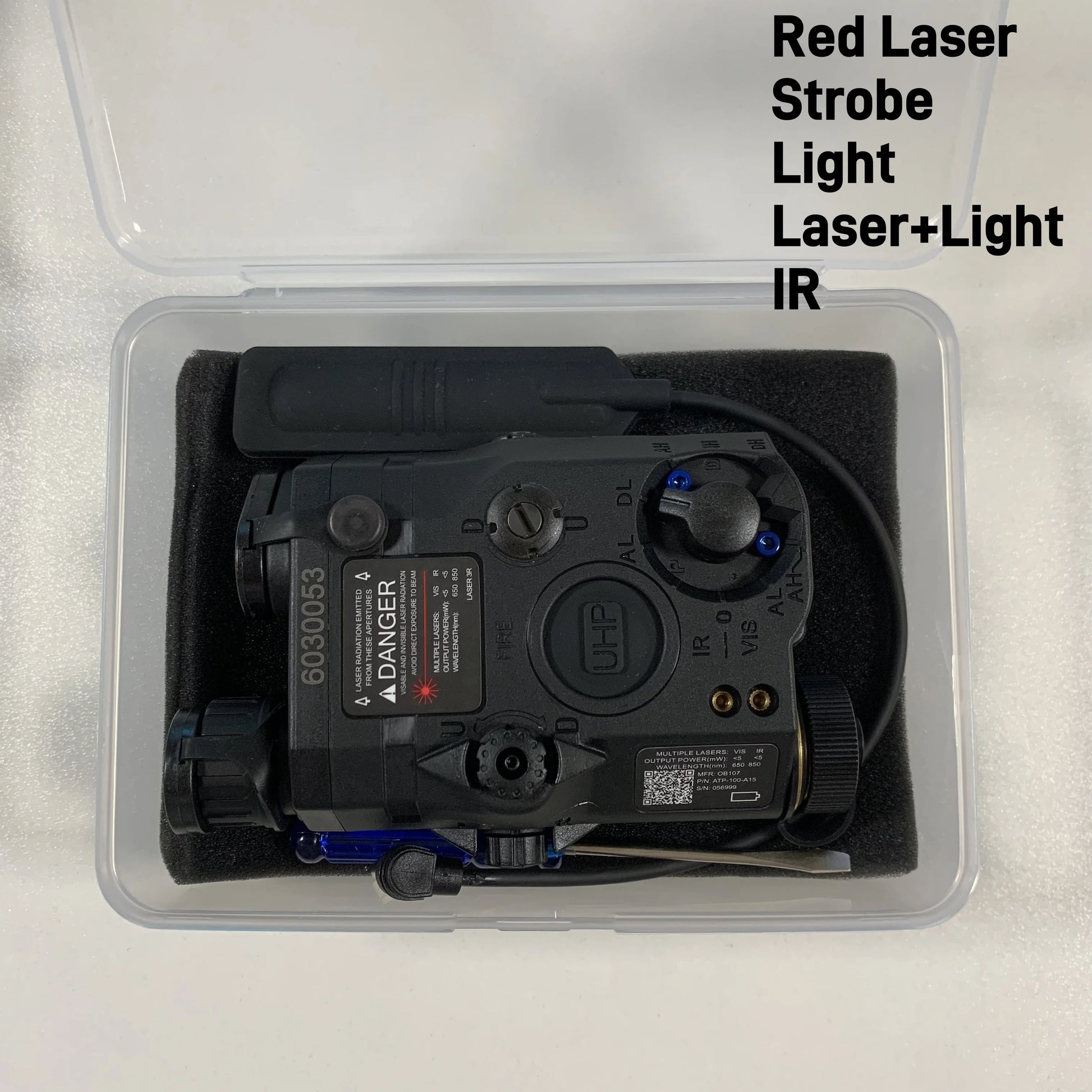 PEQ-15 LA5C Tactical Laser & LED Strobe — Red/Green/IR