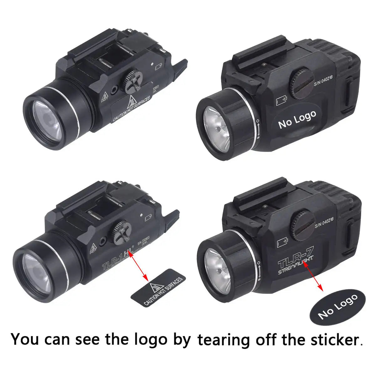 TLR8/TLR7/TLR4/TLR1 Tactical LED Flashlight — 1000 Lumen Strobe (20mm Rail)