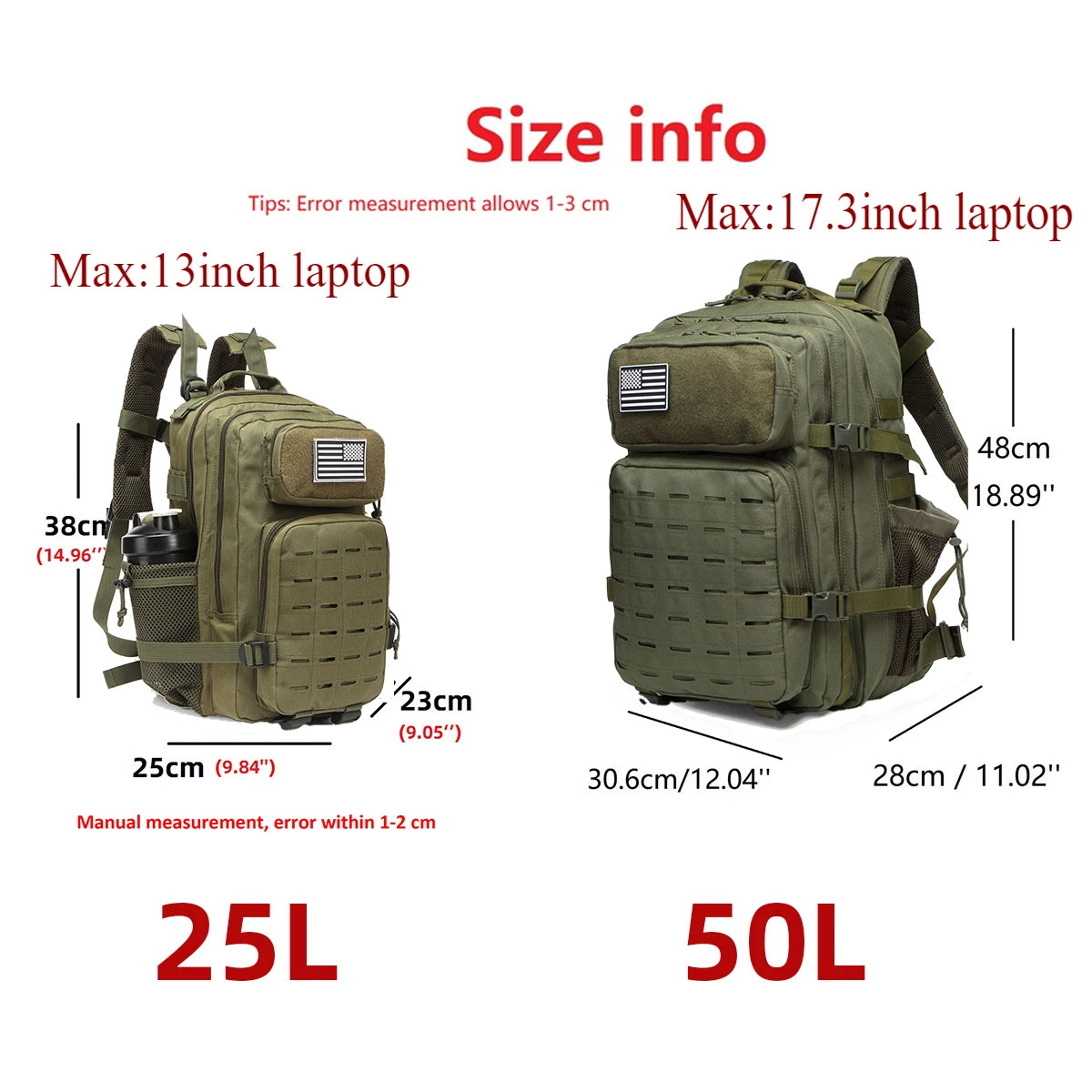 25L / 50L Recon Backpack - MOLLE