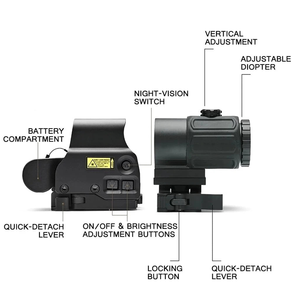 558+G43 Holographic Sight — Red Dot, 20mm Rail, QD Mount