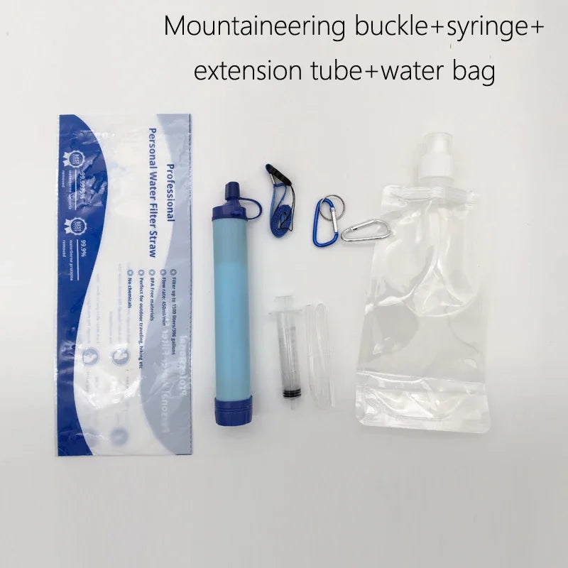 Portable Water Filter Straw — Survival/Camping Purifier