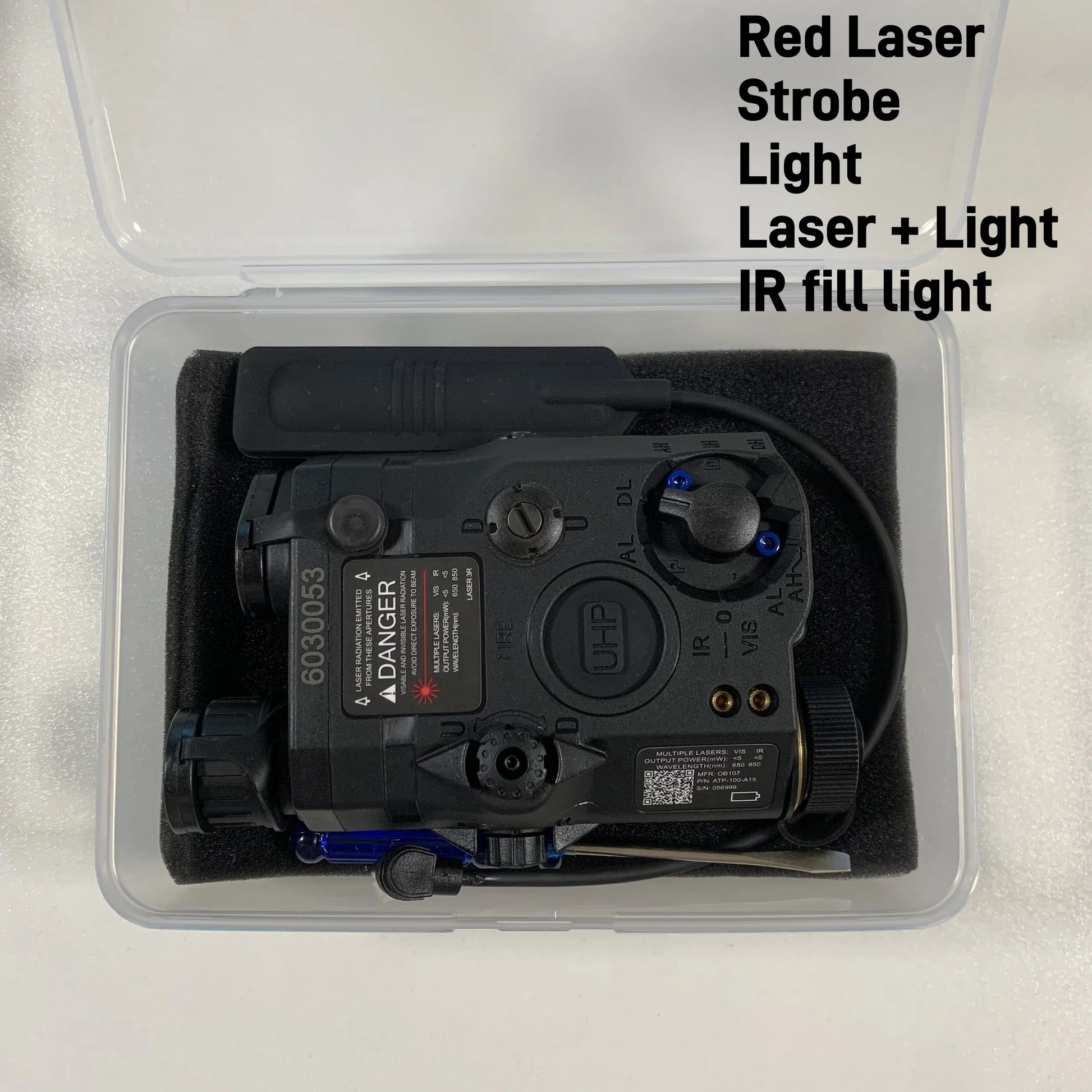 PEQ-15 LA5C Tactical Laser & LED Strobe — Red/Green/IR