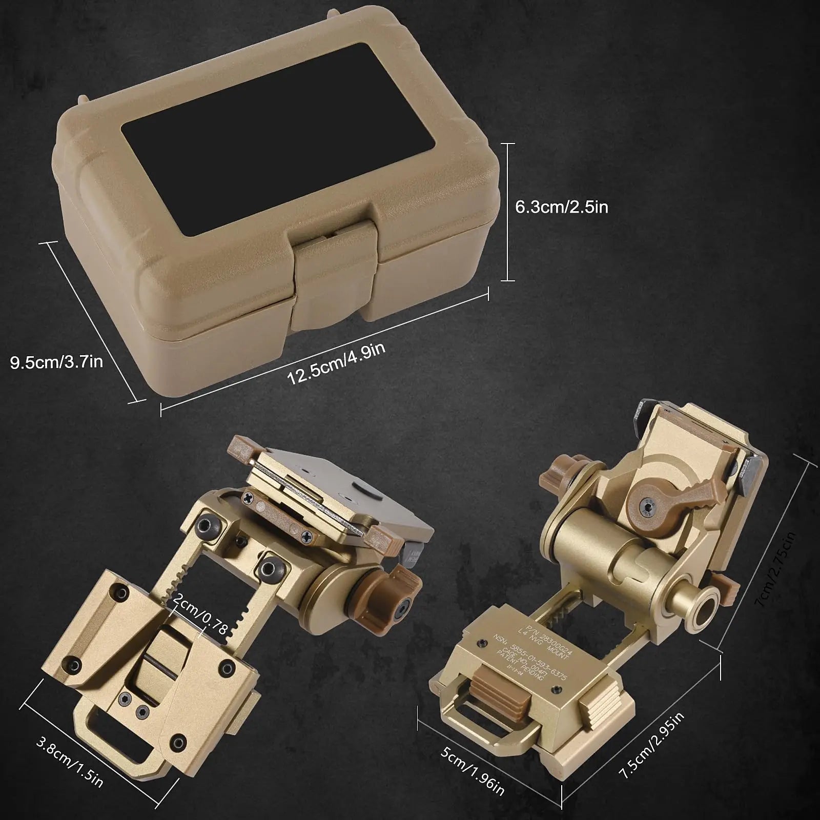 L4G24 NVG Helmet Mount — Fits PVS15/18, GPNVG18