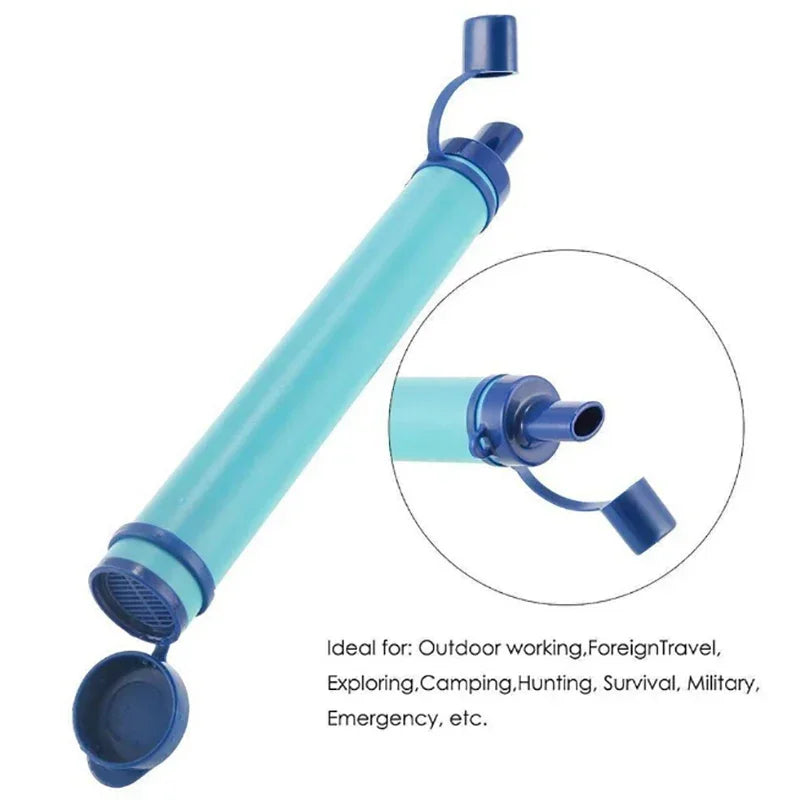 Portable Water Filter Straw — Survival/Camping Purifier