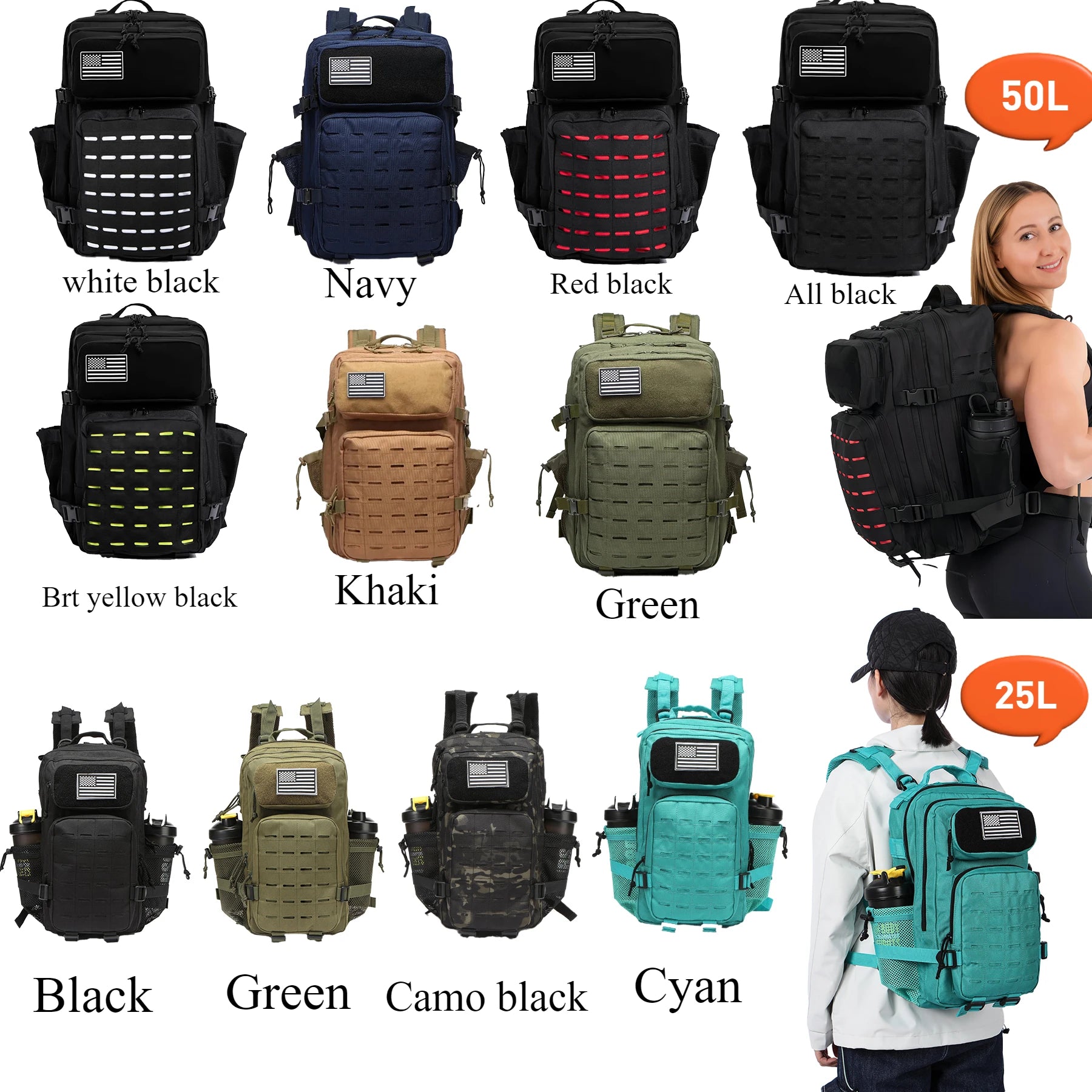 25L / 50L Recon Backpack - MOLLE