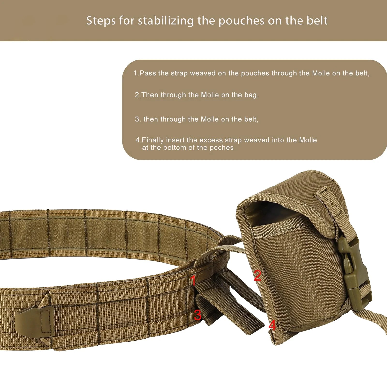 Tactical Battle Belt — 8-in-1 Set with Accessories (Quick Release)
