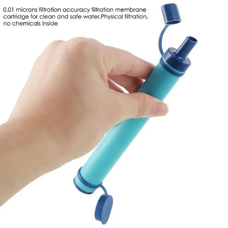 Portable Water Filter Straw — Survival/Camping Purifier