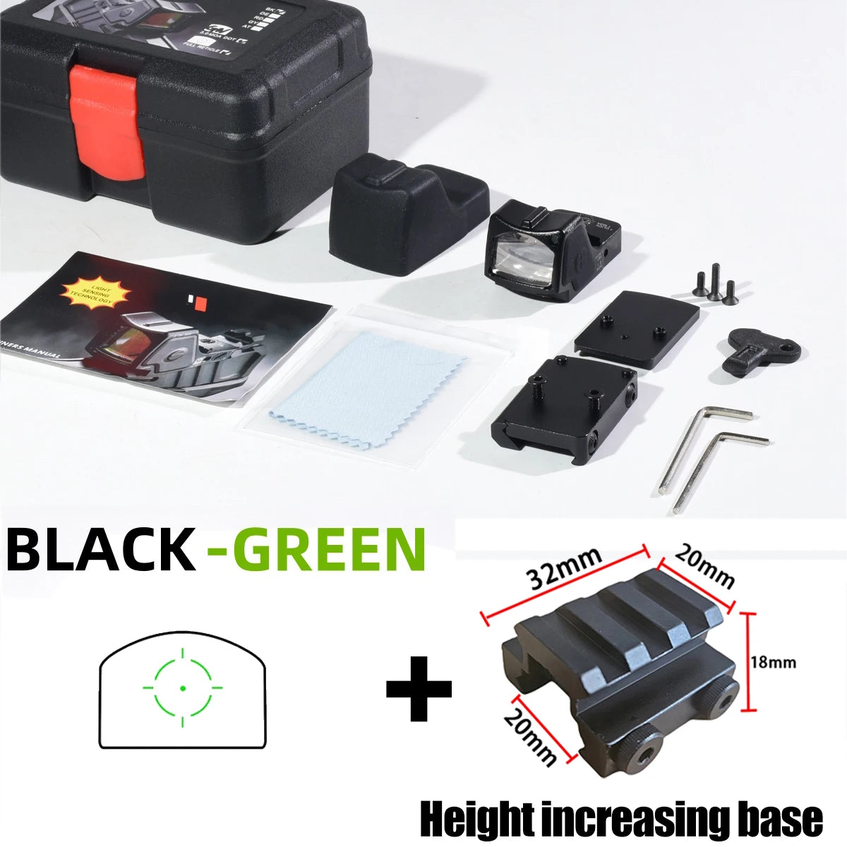 Tactical RM Red Dot Sight — 20mm Rail (Glock/AR15/M4)
