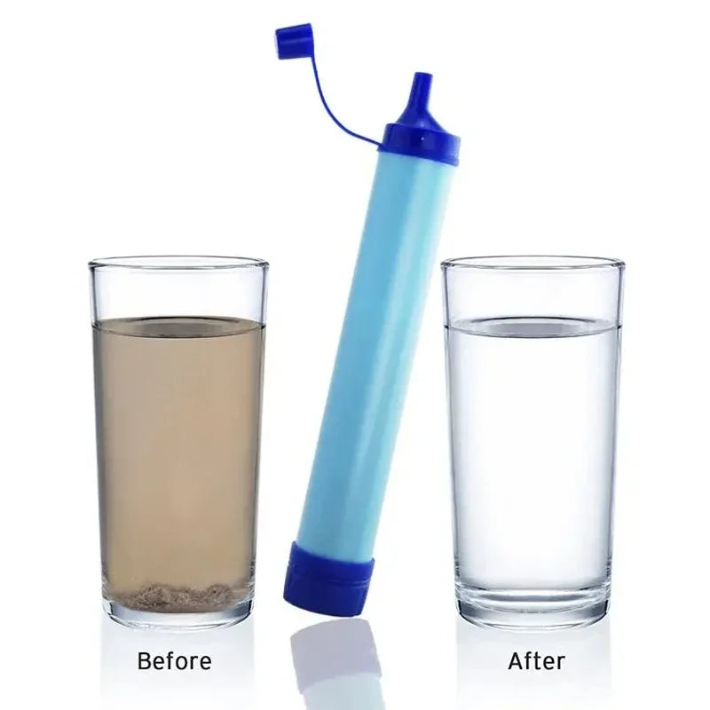 Portable Water Filter Straw — Survival/Camping Purifier