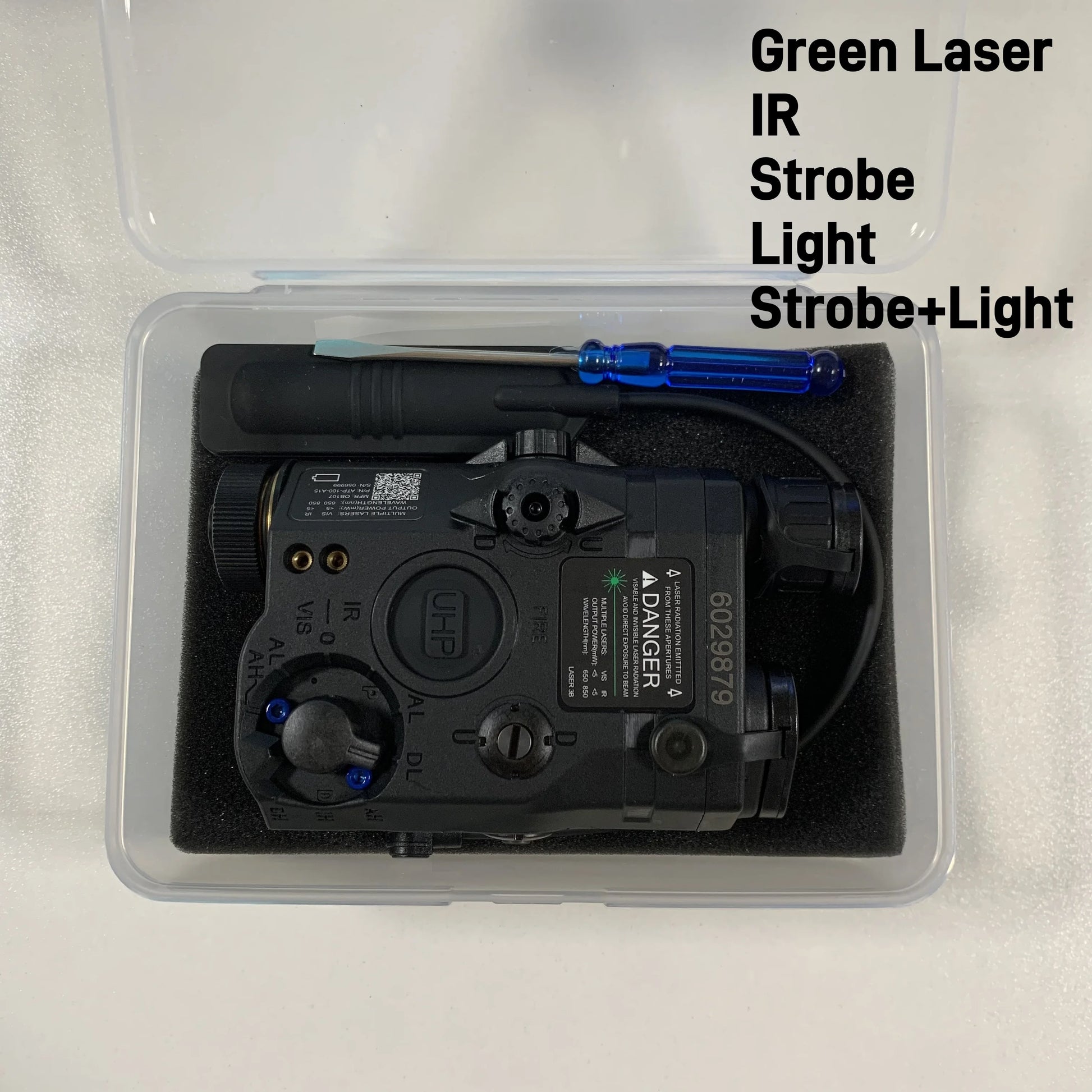 PEQ-15 LA5C Tactical Laser & LED Strobe — Red/Green/IR