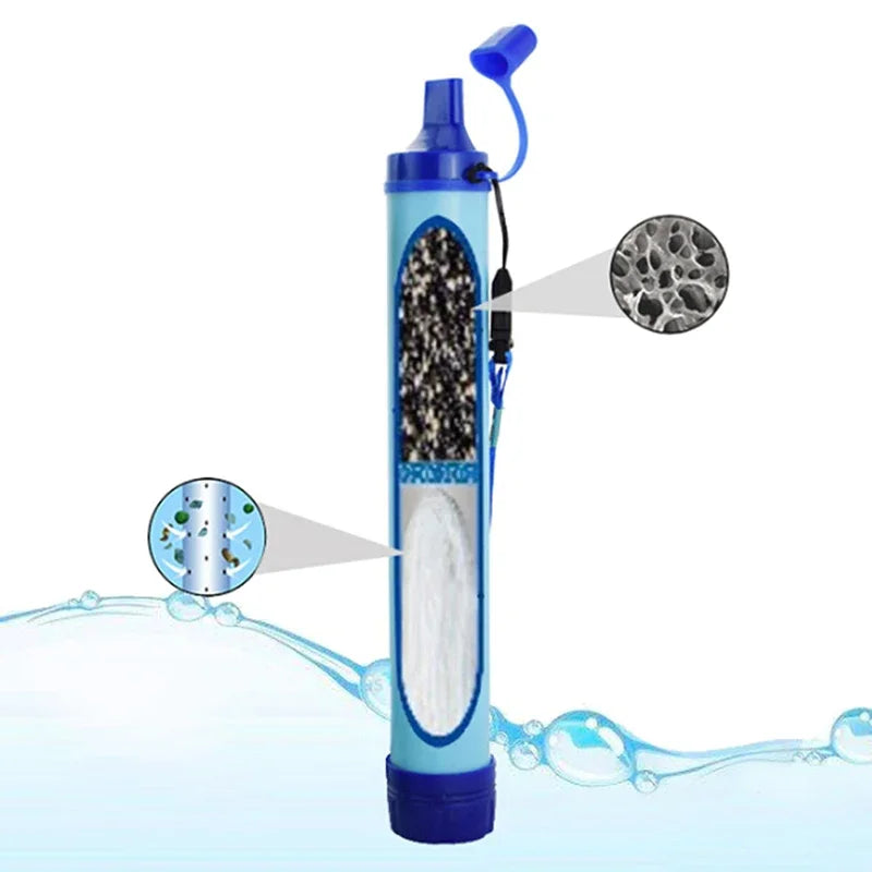 Portable Water Filter Straw — Survival/Camping Purifier