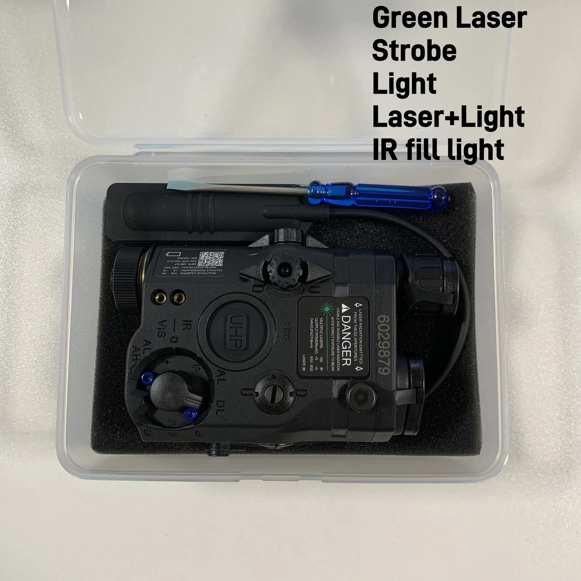 PEQ-15 LA5C Tactical Laser & LED Strobe — Red/Green/IR
