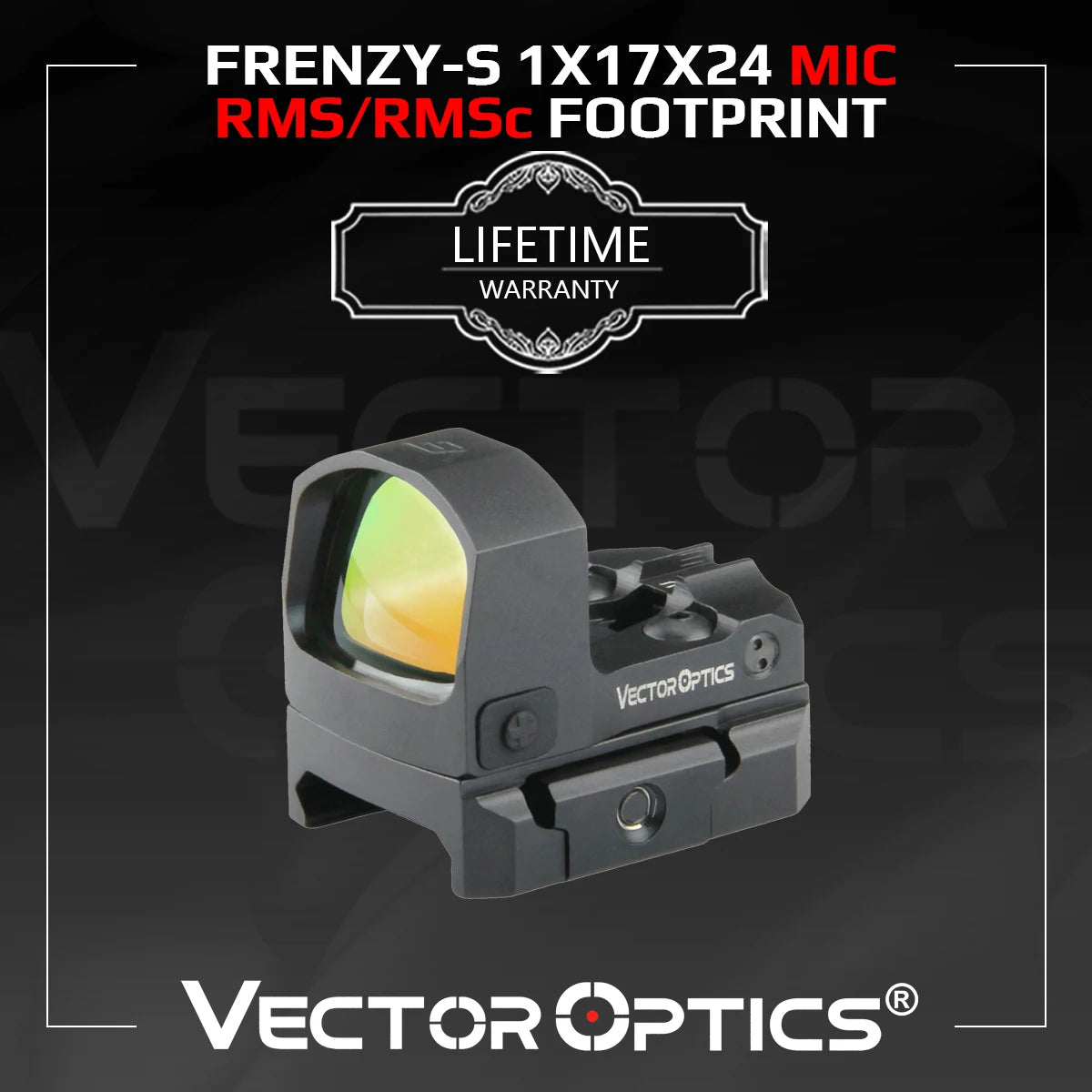 Vector Frenzy-S Red Dot — 3MOA Full Metal Pistol/Rifle Sight